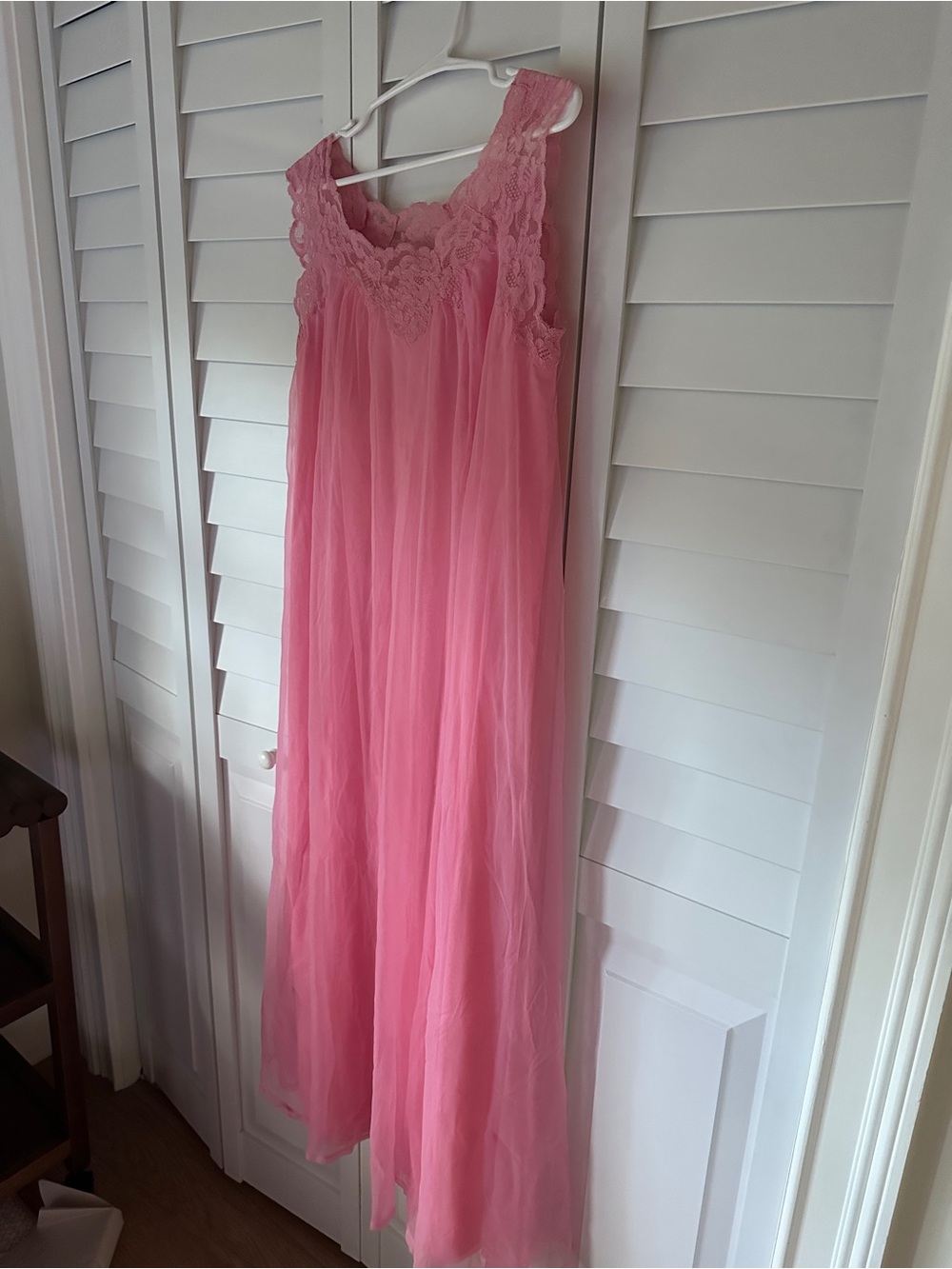 Lace-Trim Pink Nightgown – Women Intimates & Sleepwear
